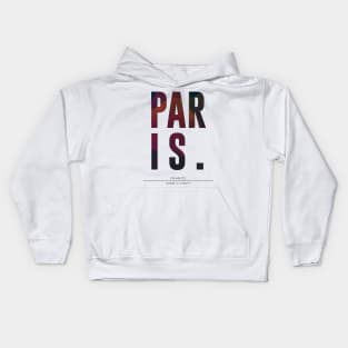 Paris city typography Kids Hoodie